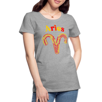 Thumbnail for Women's Power Words Aries Premium T-Shirt - heather gray