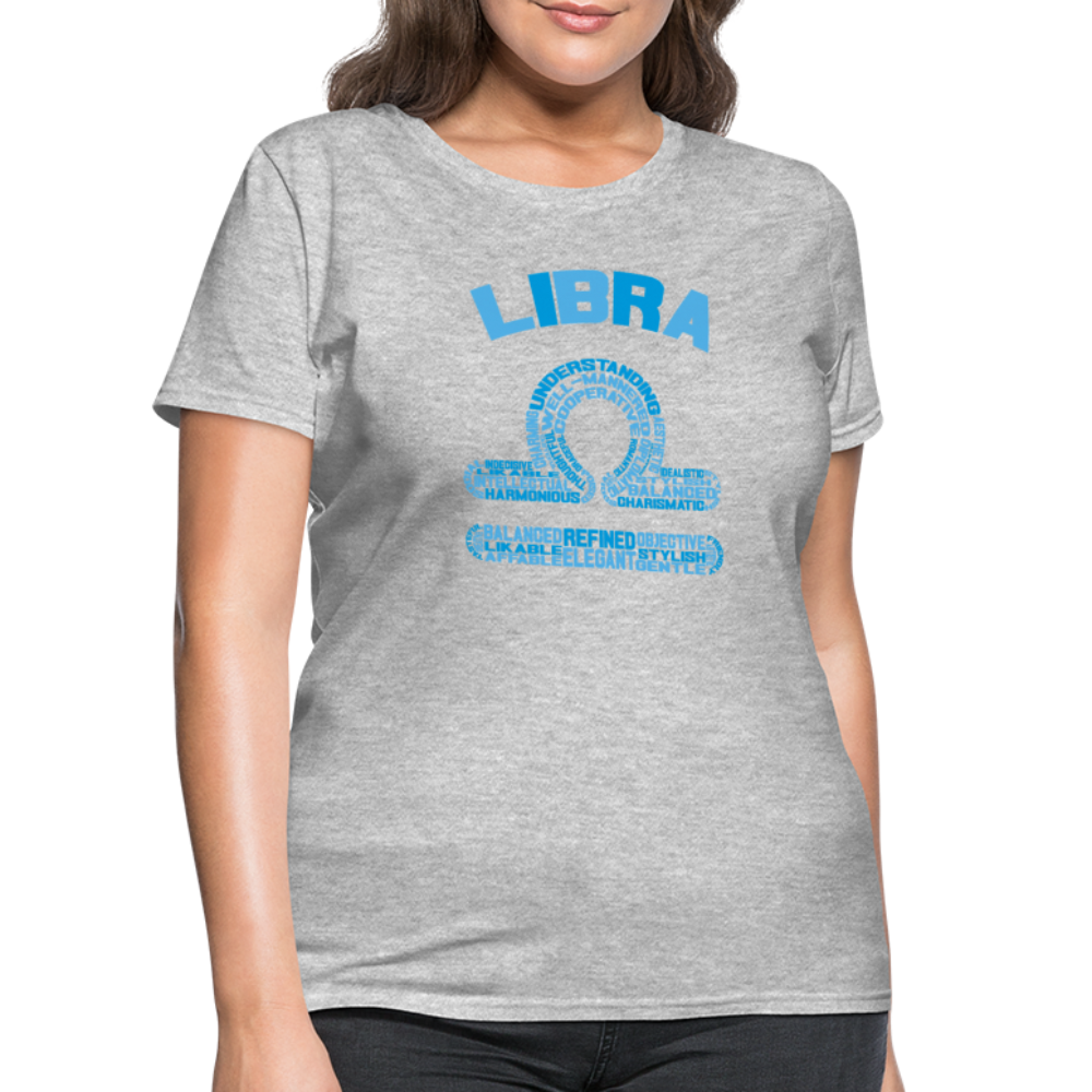 Women's Power Words Libra T-Shirt - heather gray