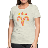 Thumbnail for Women's Power Words Aries Premium T-Shirt - heather oatmeal