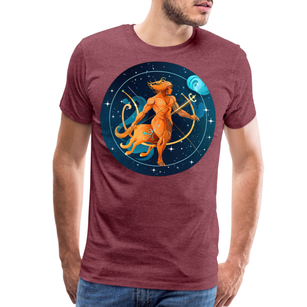 Men's Mythical Sagittarius Premium T-Shirt - heather burgundy