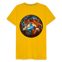 Thumbnail for Men's Mosaic Gemini Premium T-Shirt - sun yellow