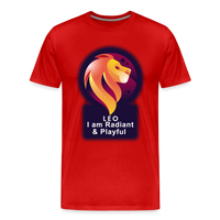 Thumbnail for Men's Glow Leo Premium T-Shirt - red