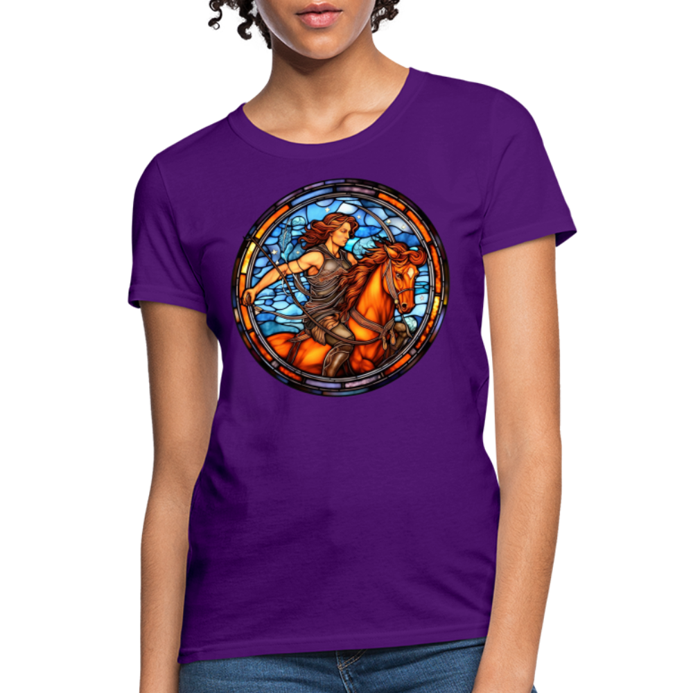 Women's Mosaic Sagittarius T-Shirt - purple