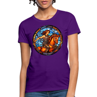 Thumbnail for Women's Mosaic Sagittarius T-Shirt - purple