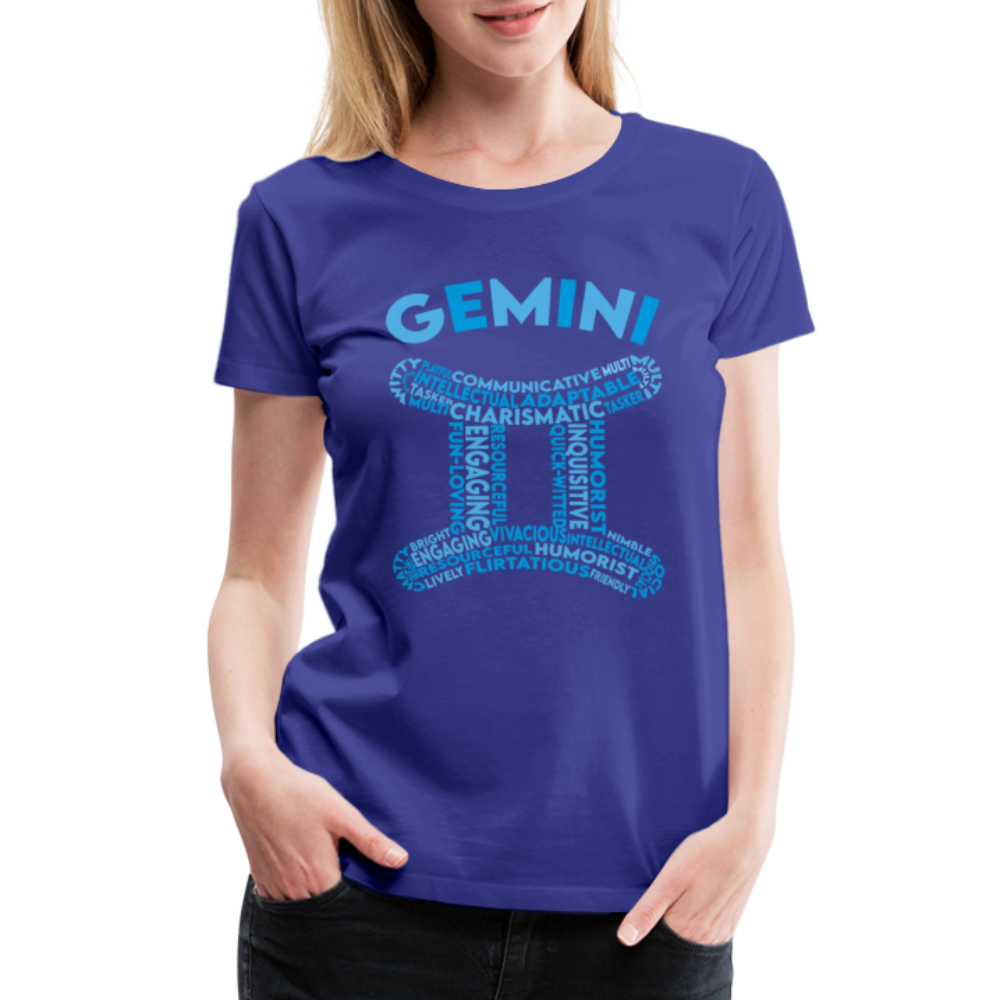 Women's Power Words Gemini Premium T-Shirt - royal blue