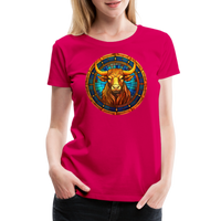 Thumbnail for Women’s Mosaic Taurus Premium T-Shirt - dark pink