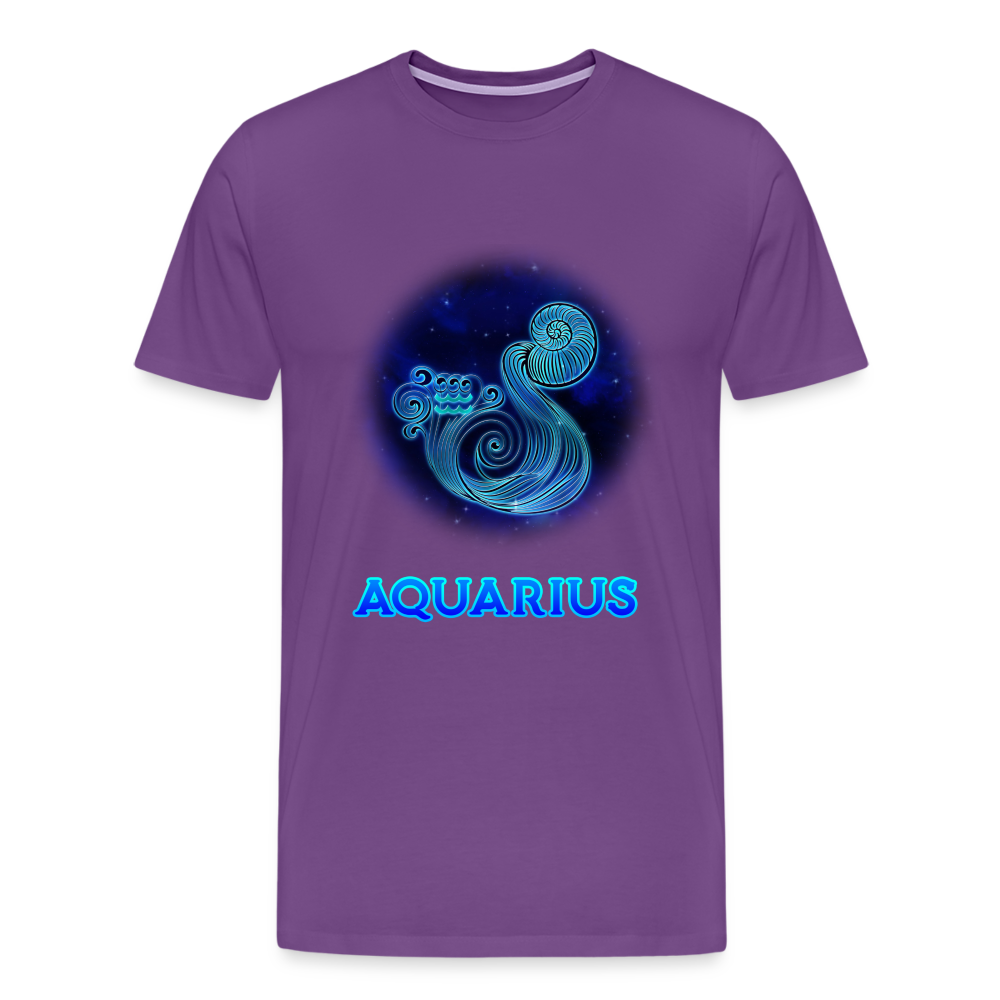 Men's Aquarius Premium T-Shirt - purple