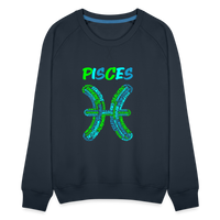 Thumbnail for Women's Power Words Pisces Premium Sweatshirt - navy