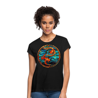 Thumbnail for Women's Mosaic Pisces Relaxed Fit T-Shirt - black