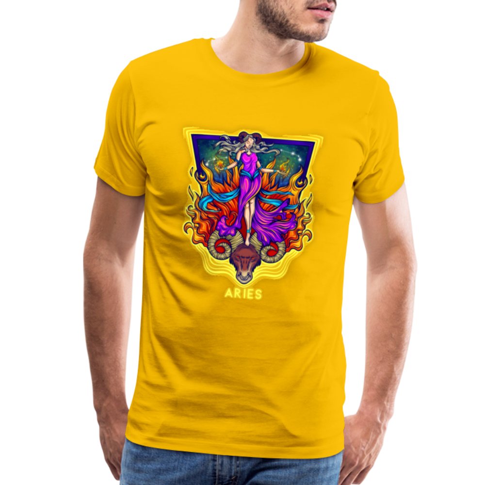 Men's Psychedelic Premium T-Shirt - sun yellow