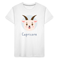 Thumbnail for Kid’s Astro Toon Capricorn Premium Organic T-Shirt - white