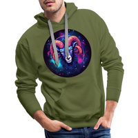 Thumbnail for Men’s Magic Aries Premium Hoodie - olive green