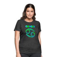 Thumbnail for Women's Power Words Cancer T-Shirt - heather black