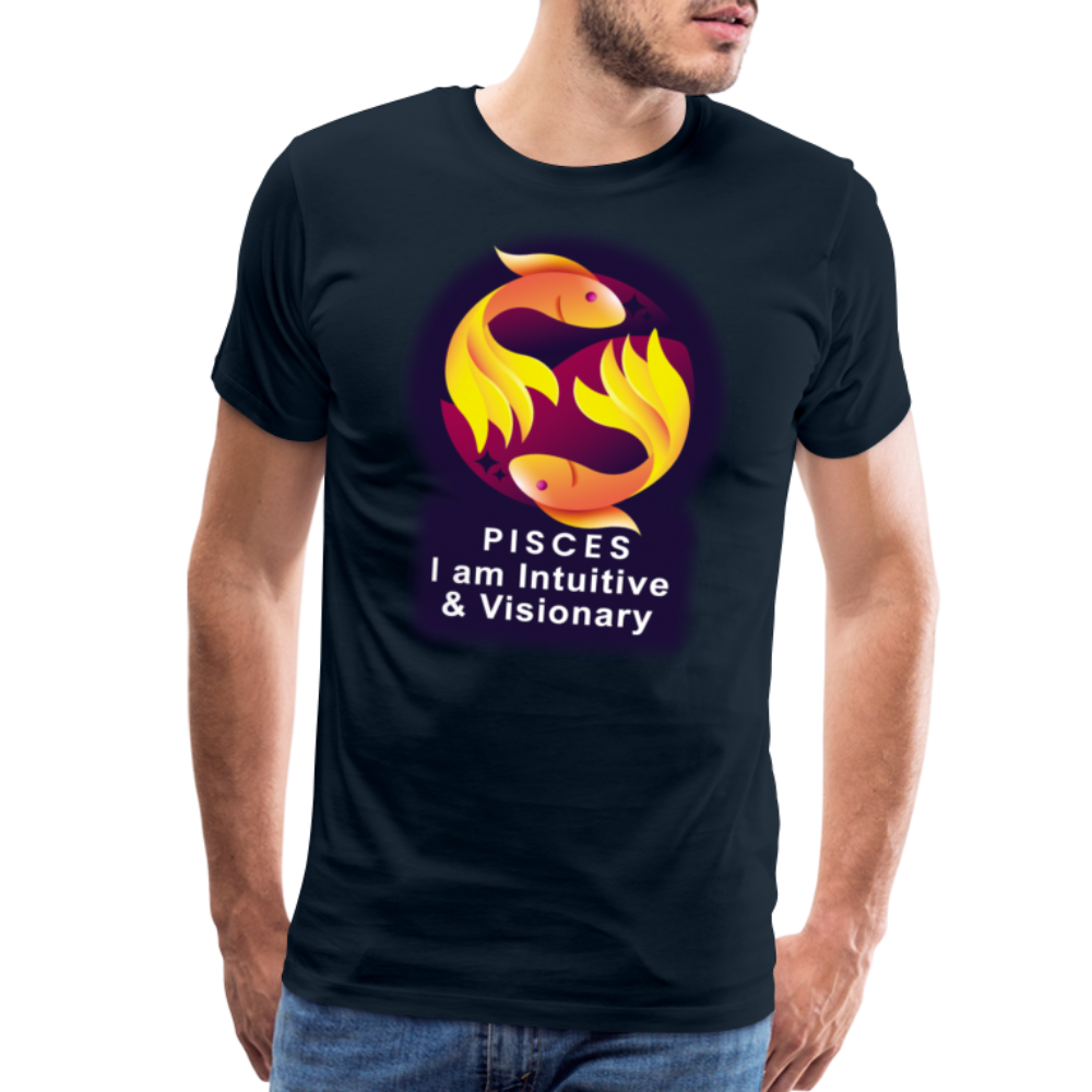 Men's Glow Pisces Premium T-Shirt - deep navy