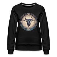 Thumbnail for Women’s Mythical Taurus Premium Sweatshirt - black