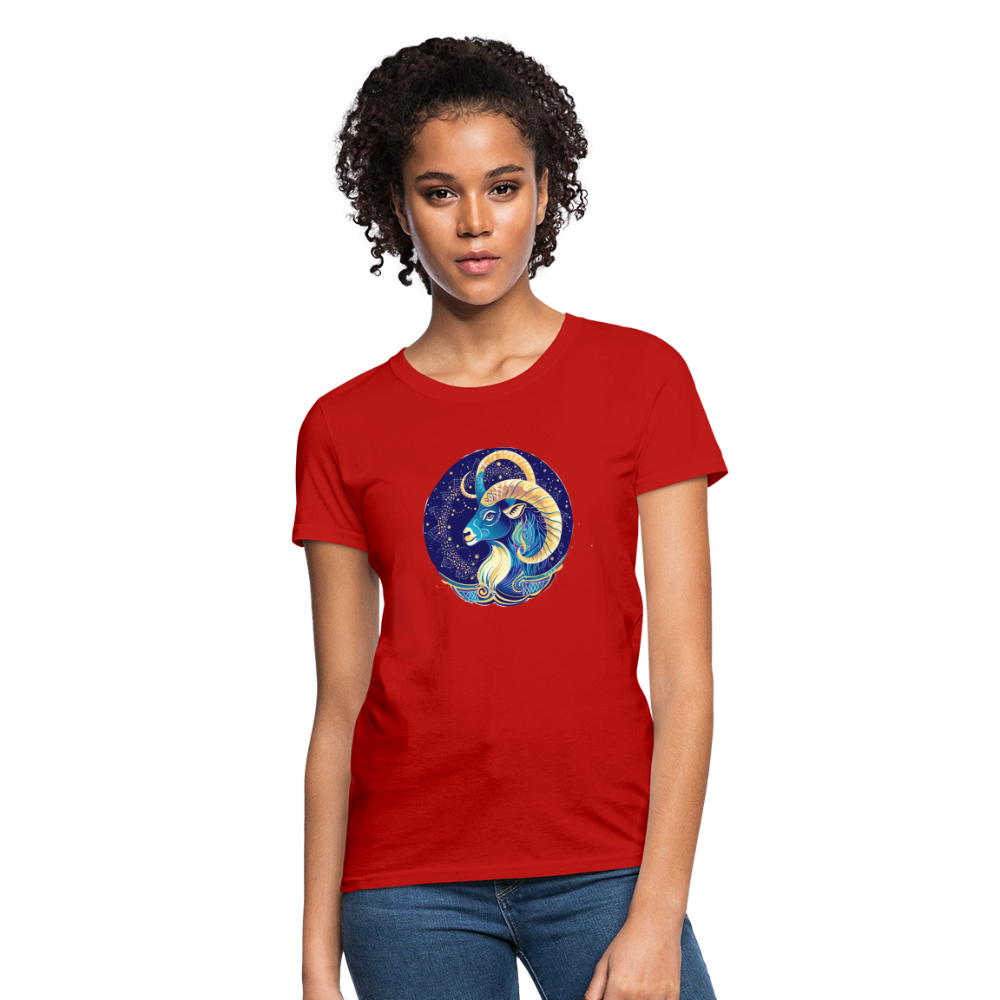 Women's Mythical Capricorn T-Shirt - red