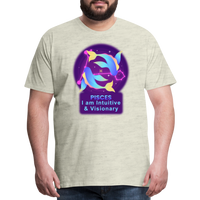 Thumbnail for Men's Neon Pisces Premium T-Shirt - heather oatmeal