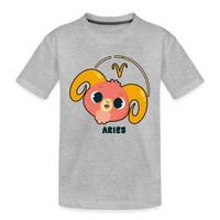 Thumbnail for Kid’s Cartoony Aries Premium Organic T-Shirt - heather gray