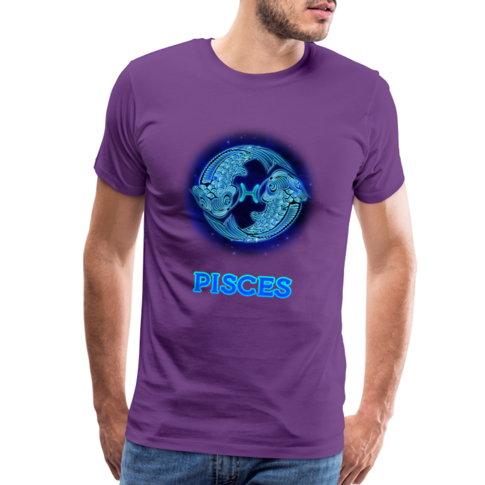 Men's Pisces Premium T-Shirt - purple