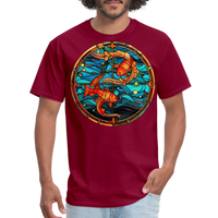 Thumbnail for Men's Mosaic Pisces Classic T-Shirt - burgundy