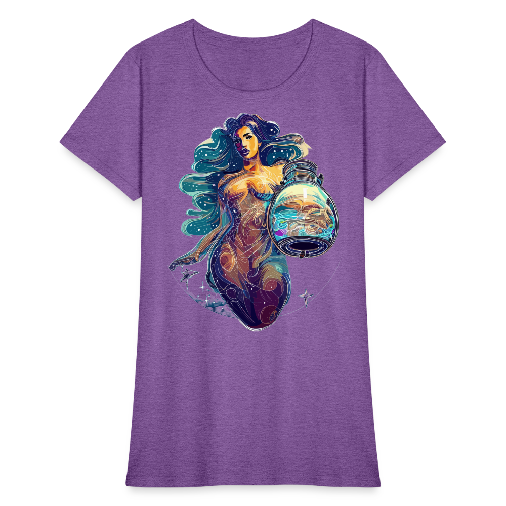 Women's Mythical Aquarius T-Shirt - purple heather