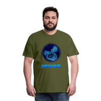 Thumbnail for Men's Aquarius Premium T-Shirt - olive green