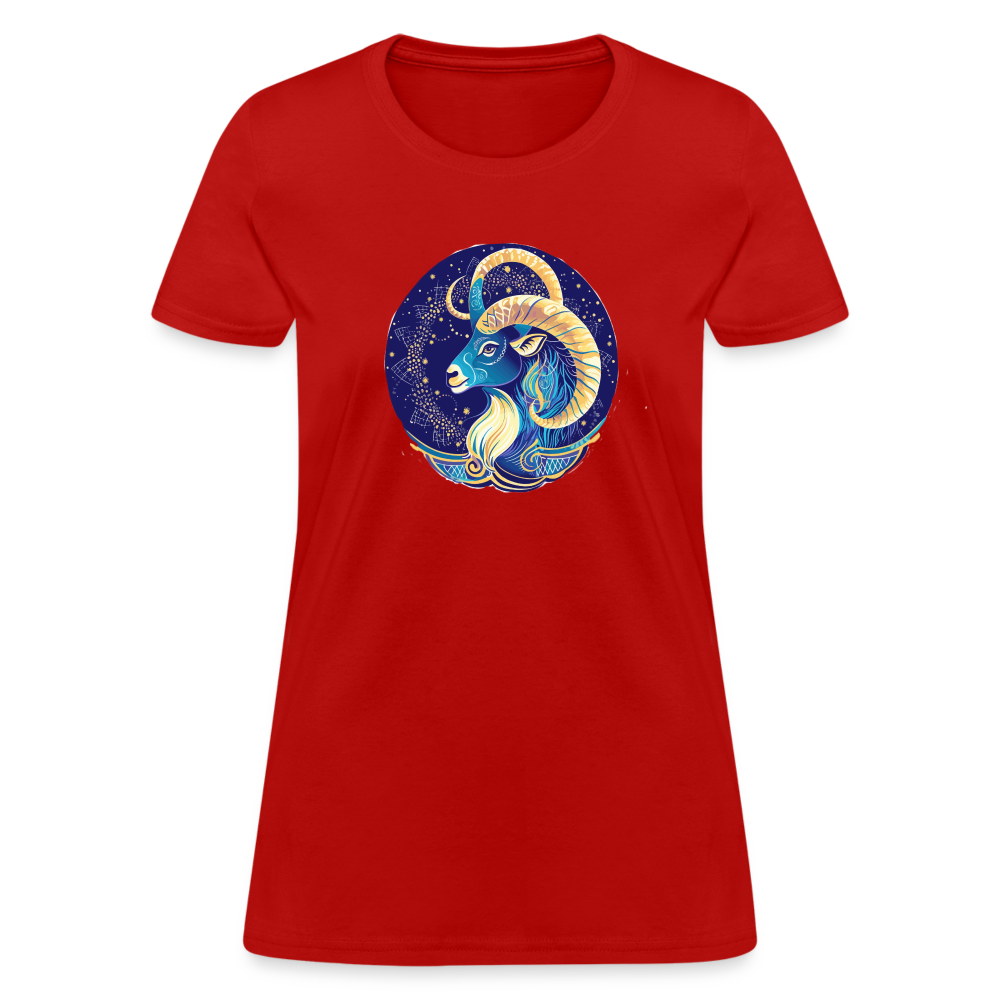 Women's Mythical Capricorn T-Shirt - red