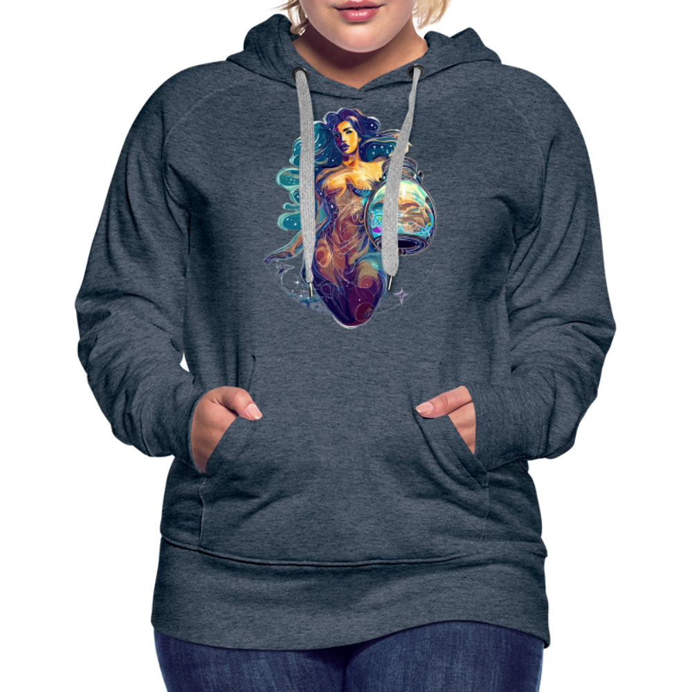 Women’s Mythical Aquarius Premium Hoodie - heather denim