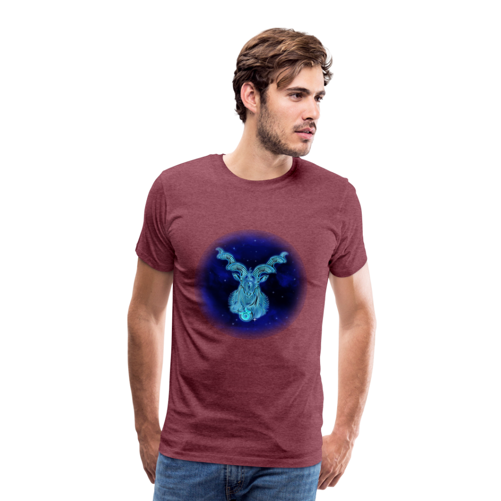 Men's Stellar Capricorn Premium T-Shirt - heather burgundy