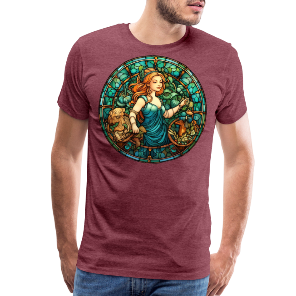 Men's Mosaic Virgo Premium T-Shirt - heather burgundy