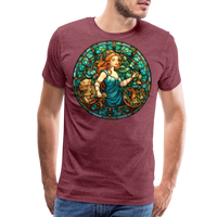 Thumbnail for Men's Mosaic Virgo Premium T-Shirt - heather burgundy