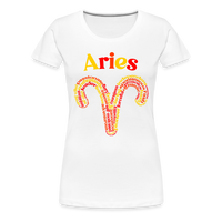 Thumbnail for Women's Power Words Aries Premium T-Shirt - white