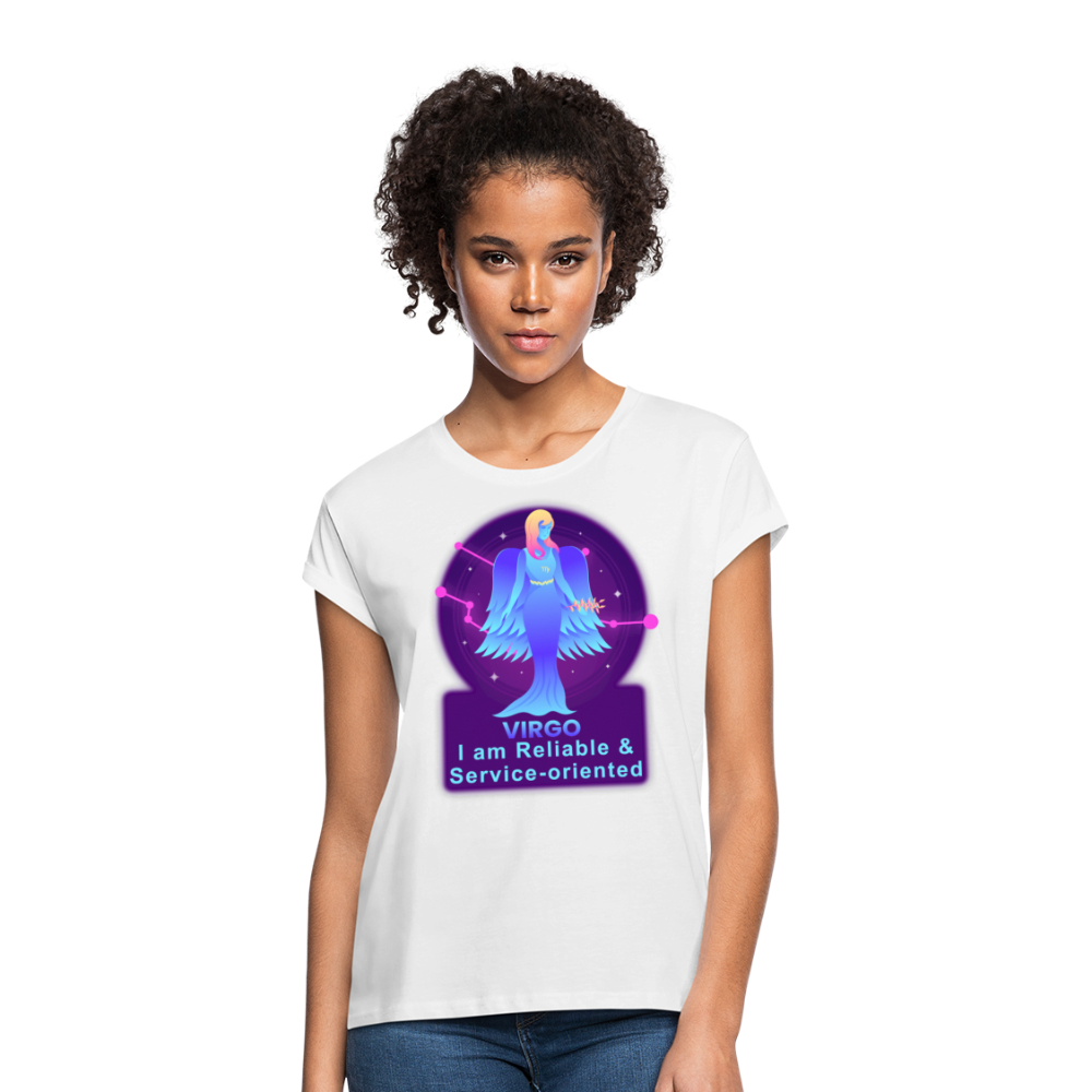 Women's Neon Virgo Relaxed Fit T-Shirt - white