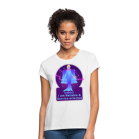 Thumbnail for Women's Neon Virgo Relaxed Fit T-Shirt - white