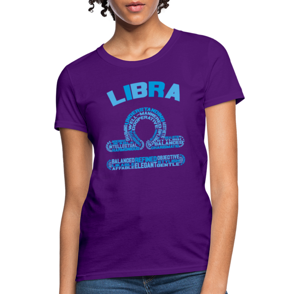 Women's Power Words Libra T-Shirt - purple