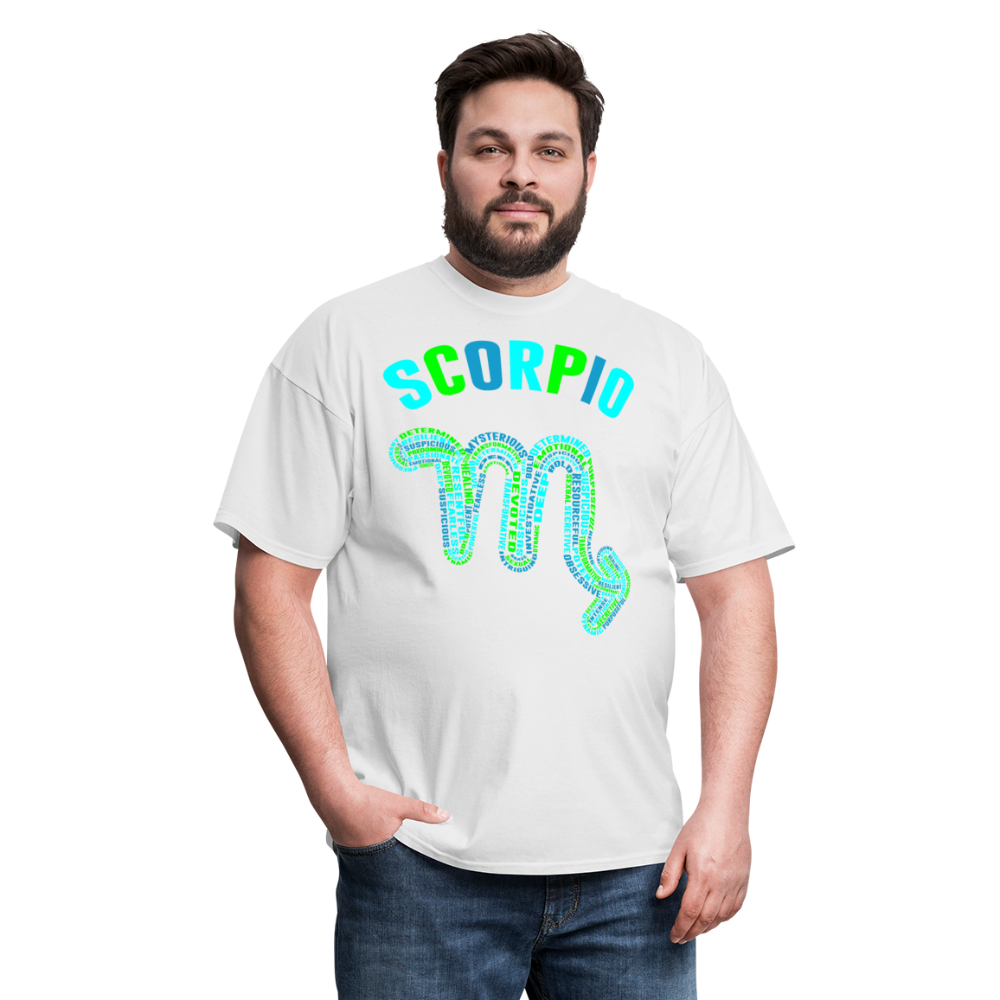 Men's Power Words Scorpio Classic T-Shirt - white