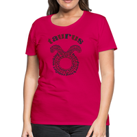 Thumbnail for Women's Power Words Taurus Premium T-Shirt - dark pink