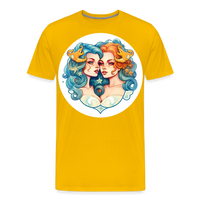 Thumbnail for Men's Symbol Gemini Premium T-Shirt - sun yellow