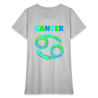 Thumbnail for Women's Power Words Cancer T-Shirt - heather gray