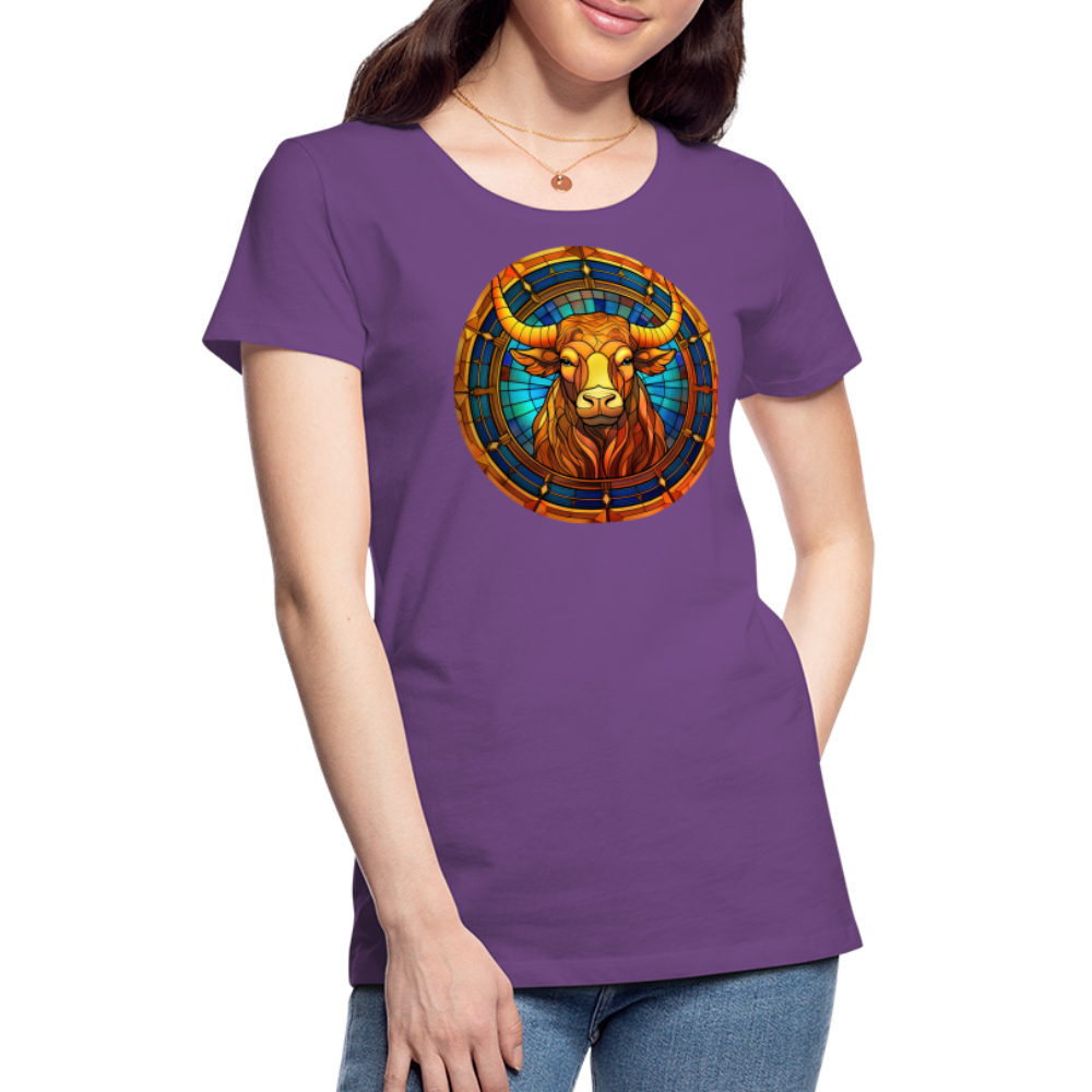 Women’s Mosaic Taurus Premium T-Shirt - purple