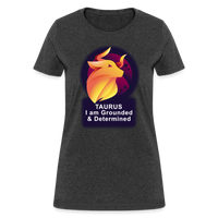 Thumbnail for Women's Glow Taurus T-Shirt - heather black