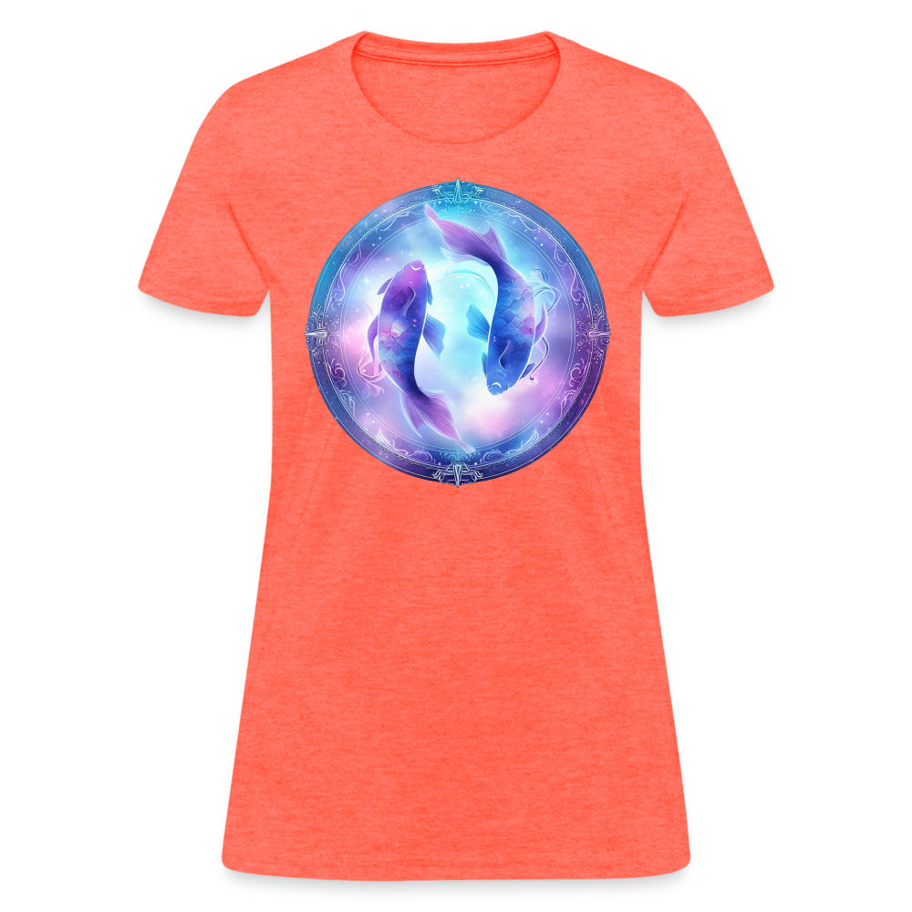 Women's Classic Pisces T-Shirt - heather coral