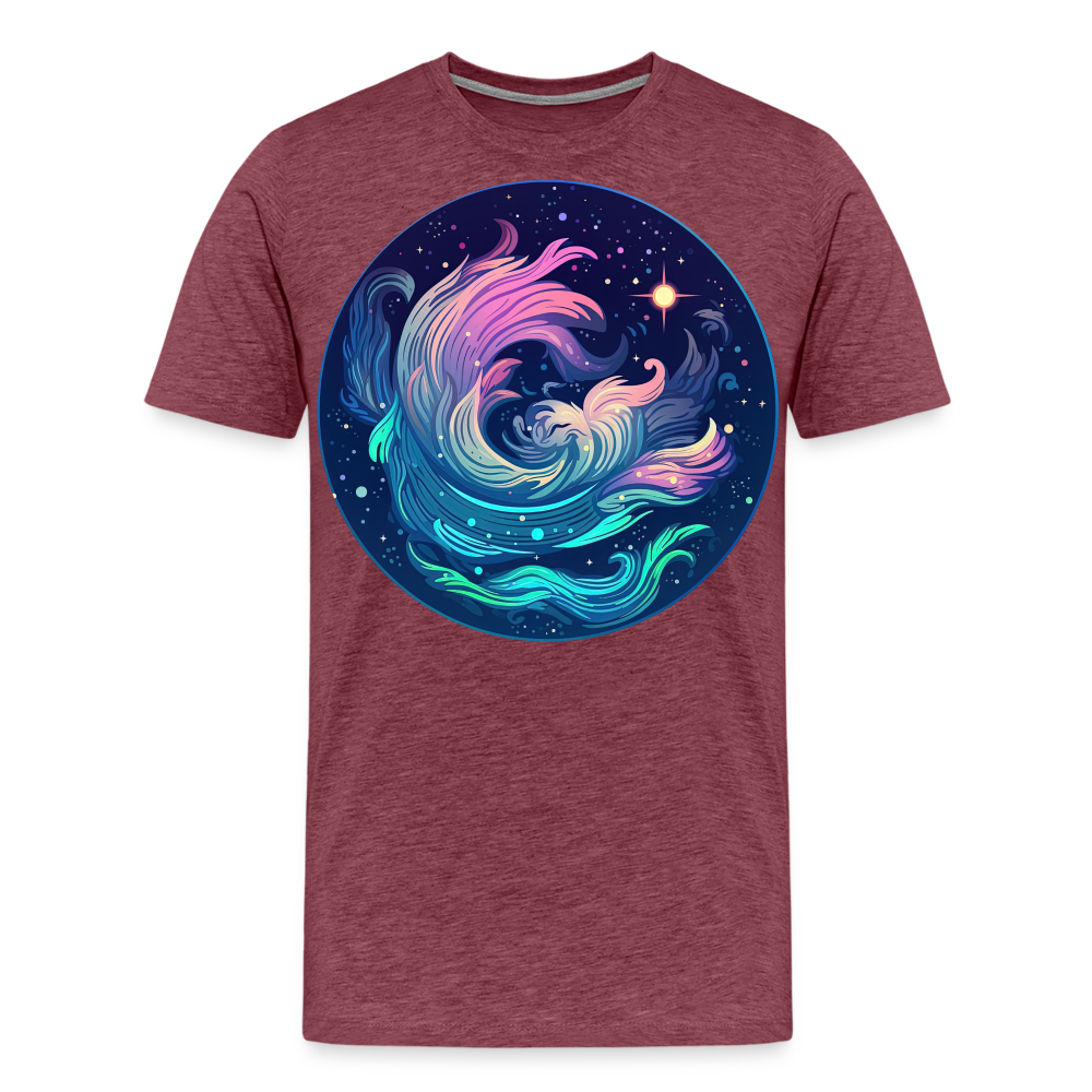 Men's Magic Aquarius Premium T-Shirt - heather burgundy