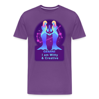 Thumbnail for Men's Neon Gemini Premium T-Shirt - purple