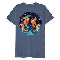 Thumbnail for Men's Magic Pisces Premium T-Shirt - heather blue