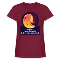 Thumbnail for Women's Glow Virgo Relaxed Fit T-Shirt - burgundy