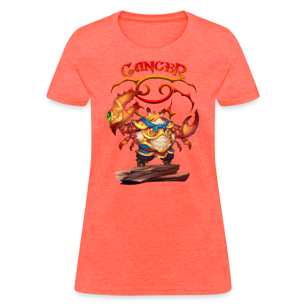 Women's Astral Cancer T-Shirt - heather coral