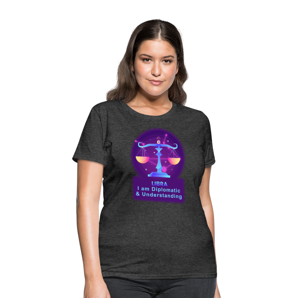 Women's Neon Libra T-Shirt - heather black