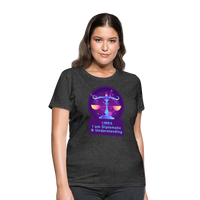 Thumbnail for Women's Neon Libra T-Shirt - heather black