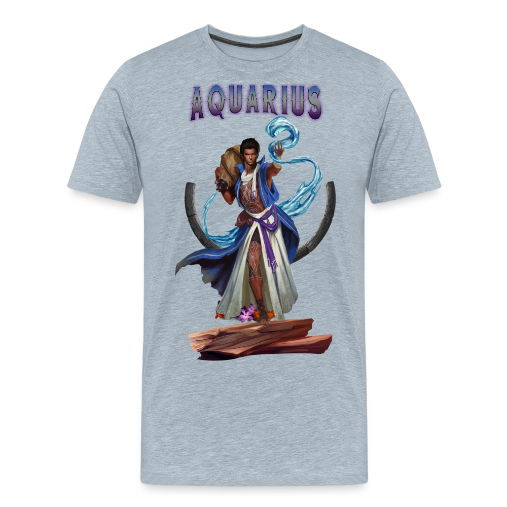 Men's Astral Aquarius Premium T-Shirt - heather ice blue